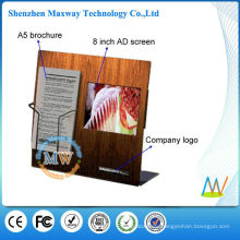 Acrylic counter display with 8 inch lcd screen